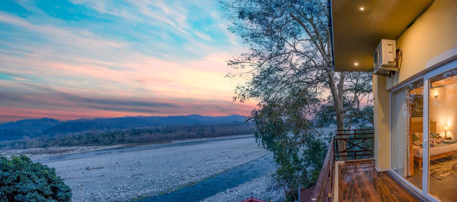 La Perle River Resort — riverside luxury resort on the Kosi River, Jim Corbett